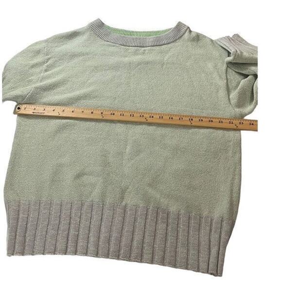 Free People‎ Street Fair Tunic Lime Grey Combo Oversized Sweater XS New - Picture 4 of 15